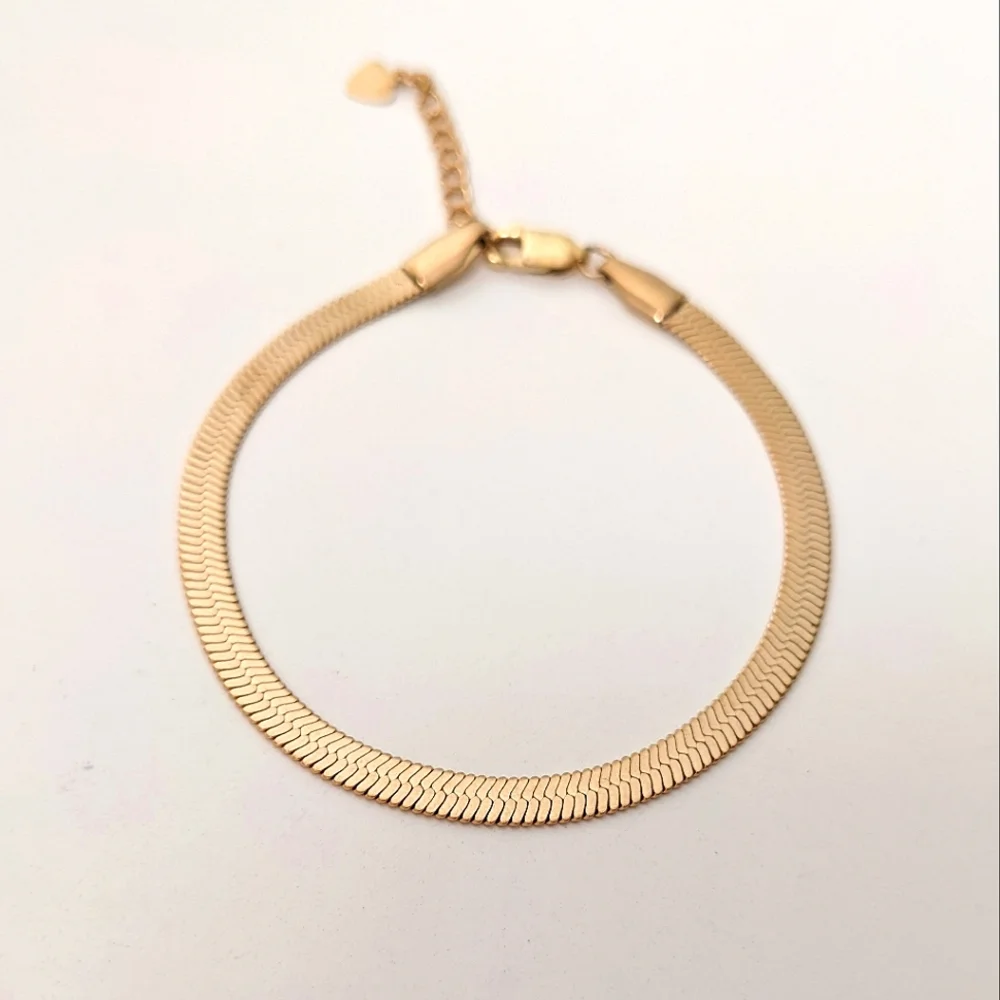 Gold Filled Herringbone Bracelet - Picture 2 of 3